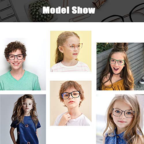 Hycredi Kids Blue Light Blocking Glasses，Anti Eyestrain & UV Protection, Computer Gaming TV Phone Glasses for Boys Girls