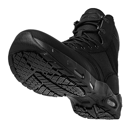 LARNMERN Non Slip Mens Boots Slip Resistant Work Shoes Sole-Cushion Side Zipper Comfort Botas Militares Hombre Zapatos de ...