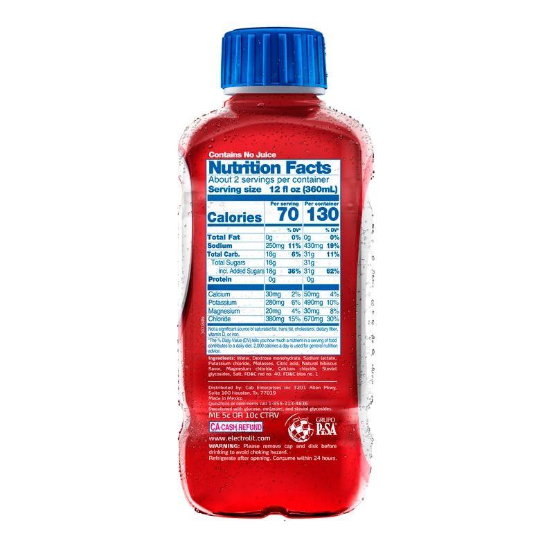 Electrolit Hydration Electrolyte Drinks, Sports Beverages with Electrolytes, Magnesium, Calcium & Potassium, Recovery Drin...