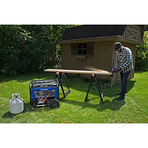 Westinghouse 9500 Peak Watt Dual Fuel Home Backup Portable Generator, Electric Start, Transfer Switch Ready, Gas & Propane...