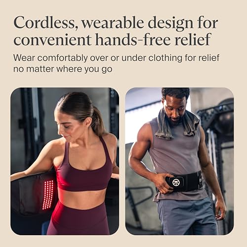 Therabody ThermBack LED – 4-in-1 Back Wrap with Heat, Far Infrared, Vibration and LED Light Therapies for Lower Back Pain ...