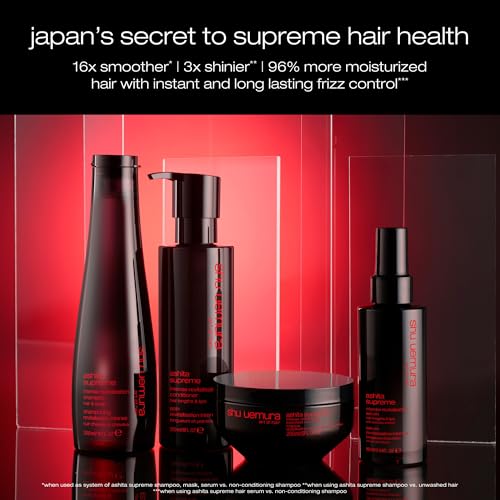 shu uemura art of hair Ashita Supreme Smoothing Serum - Adds Shine, Reduces Frizz, Strengthens Strands, Prevents Breakage, For All Hair Types, 3 Fl Oz