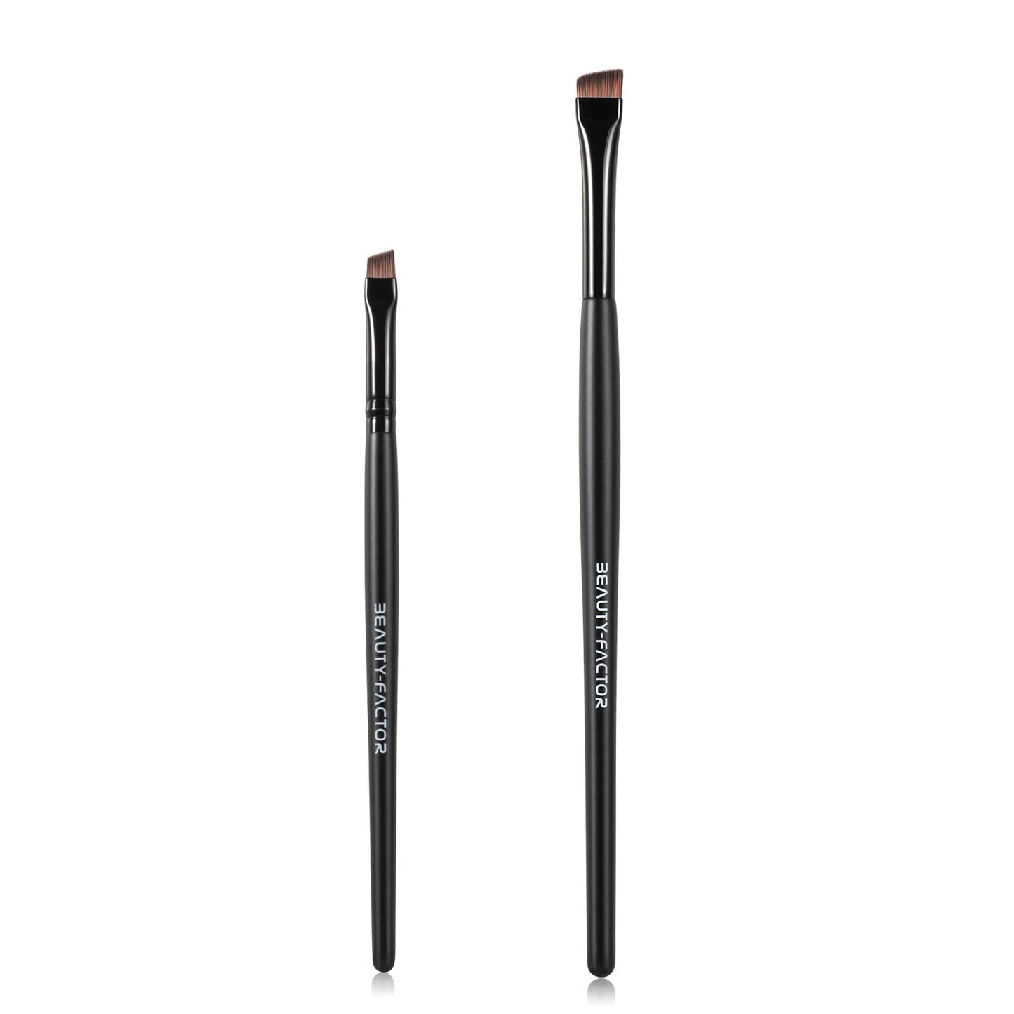 Fine Angled Eyeliner Brush Set - Ultra thin Eye Liner & Eyebrow Brush - Precision Point Eye Brow Makeup Brushes Sets for Smooth