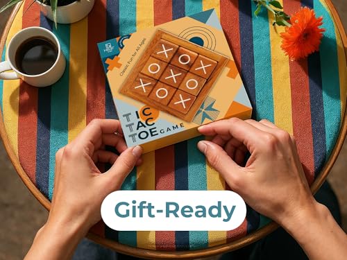 BSIRI Tic Tac Toe for Kids and Adults Coffee Table Living Room Decor and Desk Decor Family Games Night Classic Board Games...