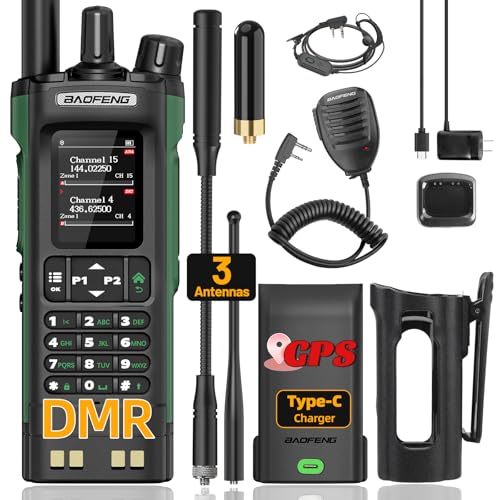Ham Radio Baofeng DM32 DMR Radio Handheld Rechargeable Walkie Talkies Long Range DM32UV Two Way Radio NOAA Weather Radio w...