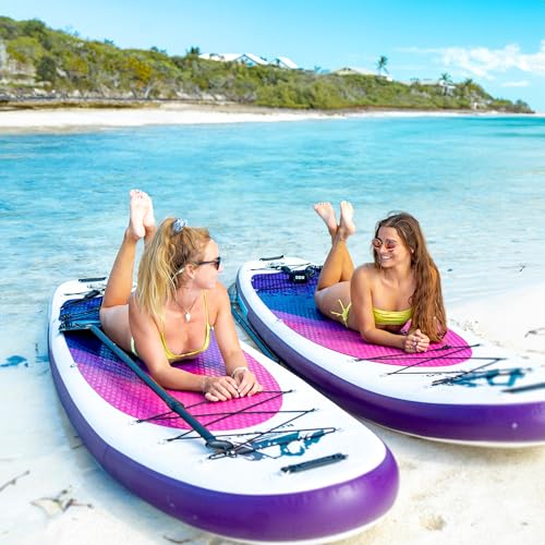 Roc Inflatable Stand Up Paddle Board 10' 6" with Premium SUP Paddle Board Accessories, Wide Stable Design, Non-Slip Comfor...