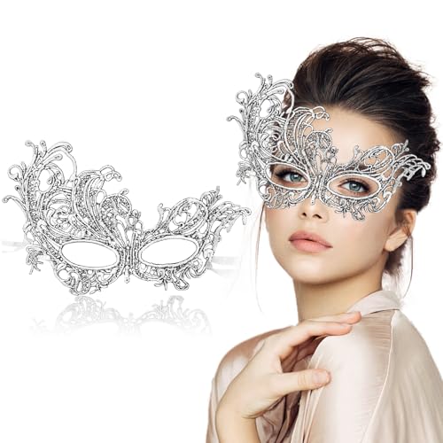 FunMular Masquerade Mask for Women Lace Masks Venetian Masquerade Party Costume Party Halloween Carnival Fit for Adults, Soft