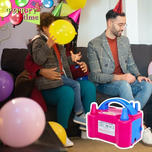 YEPVIE Electric Balloon Pump, Portable 2 Modes Balloon Blower Machine with 14 Balloon Arch Kits, Air Pump for Balloon, Bal...