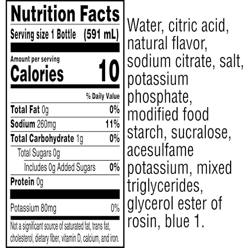 Gatorade Thirst Quencher Zero Sugar Sports Drink, Cool Blue, 20oz Bottles, 8 Pack, Electrolytes for Rehydration