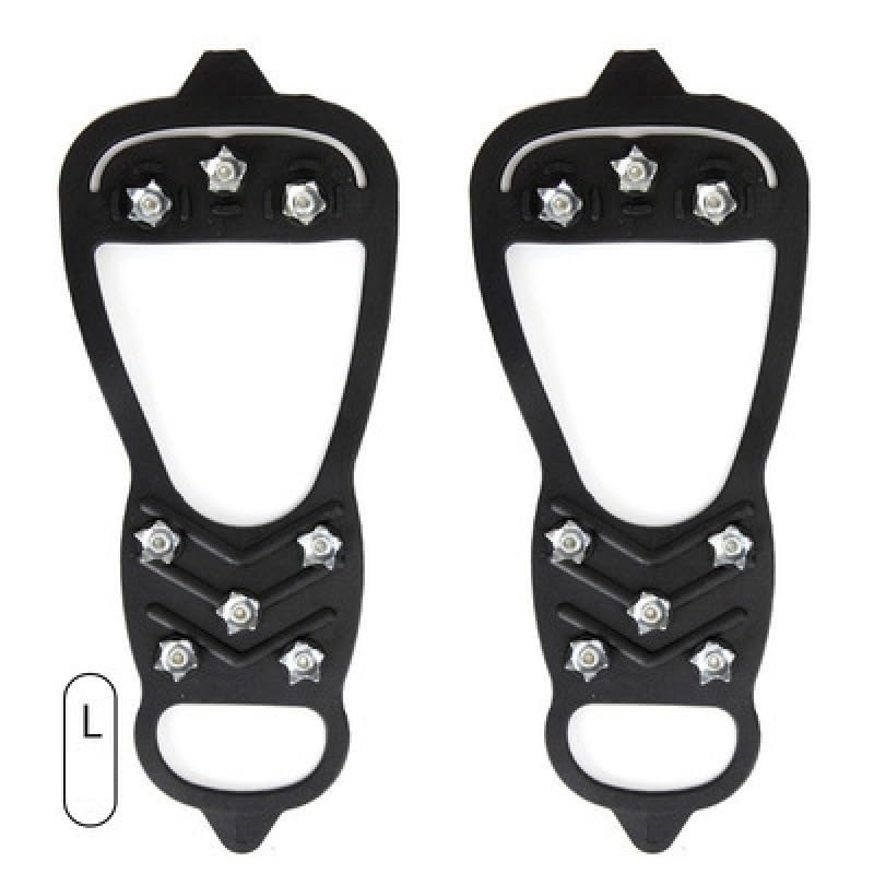 Non-Slip Rubber Ice Cleats with Steel Studs for Boots and Shoes, Adjustable Traction Grips for Walking on Snow and Ice