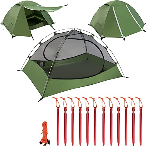 Clostnature Lightweight 2-Person Backpacking Tent - 3 Season Ultralight Waterproof Camping Tent, Large Size Easy Setup Ten...