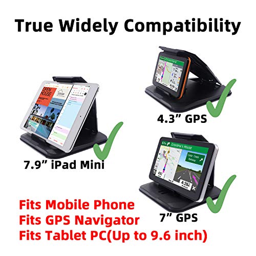 iSaddle Dashboard GPS Mount Holder - Universal Dashbaord Phone Tablet PC Navigation Holder for Garmin Nuvi Tomtom iPhone i...