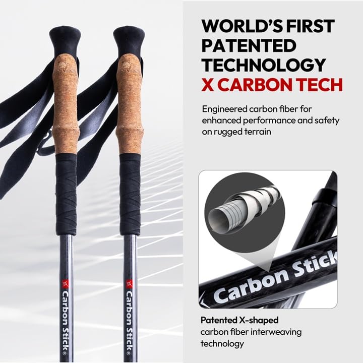 X Carbon Stick MX-4 | X Carbon Tech Carbon Fiber Trekking Poles