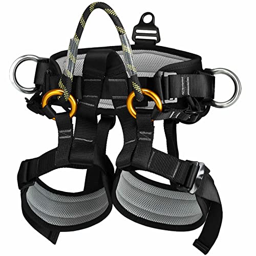 HandAcc Climbing belts, Thicken Professional Large Size Safety Seat Belts for Tree Climbing, Rescuing Work, Rappelling and...