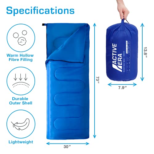 Active Era Ultra Lightweight Sleeping Bag Indoor & Outdoor - Compact, Ultralight Sleeping Bag for Warm Weather - Camping S...