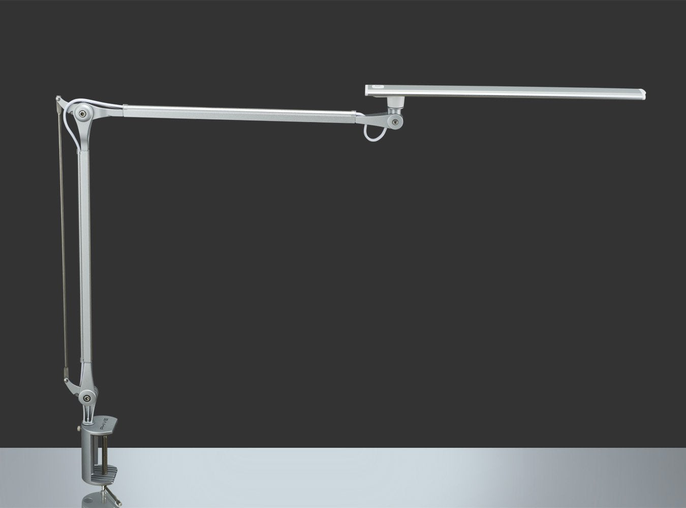 PHIVE CL-1 Architect Desk Lamp, LED Clamp on Desk Light with Metal Swing Arm, Eye-Caring Dimmable Drafting Table Lamp, Highly Adjustable Architect Task Light for Home/Office, Silver