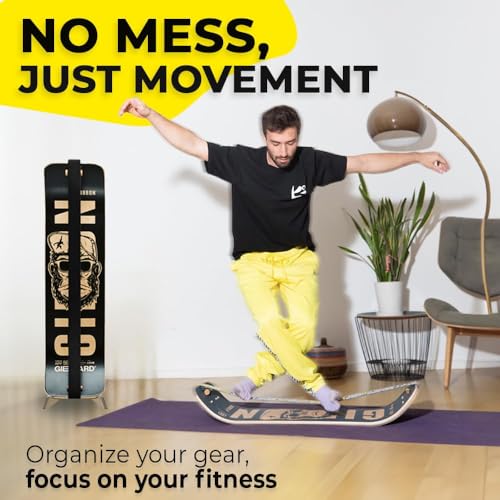 GIBBON SlackBoard Accessories, 3 Options: Slack Board Stand Display Rack, Standing Pole 60” to Assist Balance Training, or...