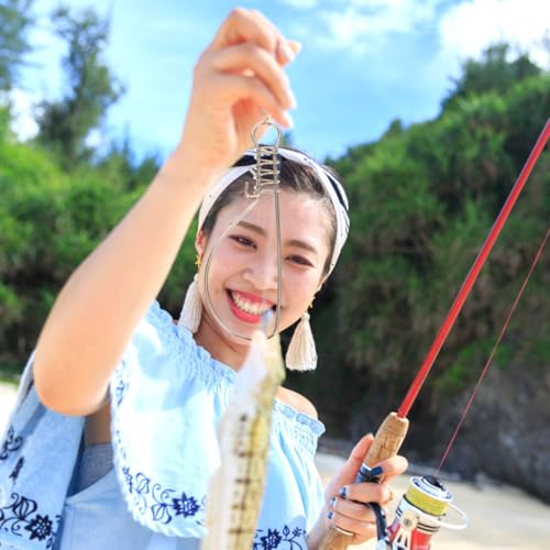 BESPORTBLE Stainless Steel Fish Lock Fishing Tool Portable Live Fish Holder with Spring Lock Snap Swivels for Outdoor Fishing
