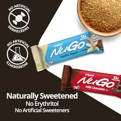 NuGo Protein Bar, Vanilla Yogurt, 11g Protein, Gluten Free, 15 Count