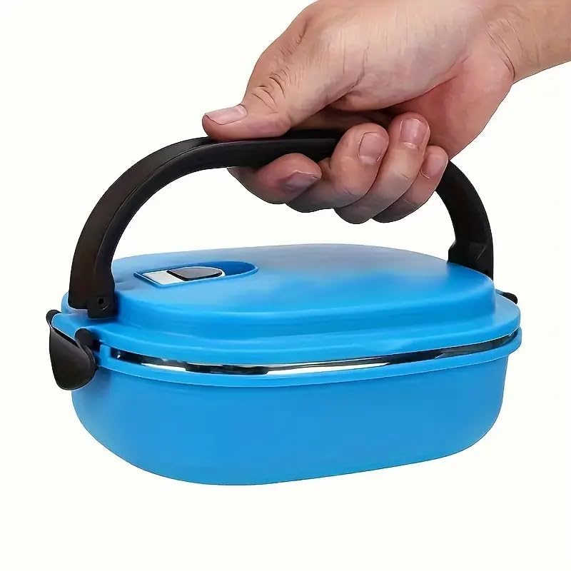 Lunch Box - Stainless Steel Thermal Meal Container with Lid, Leakproof Food Storage, Portable Bento Boxes for Office, Camp...