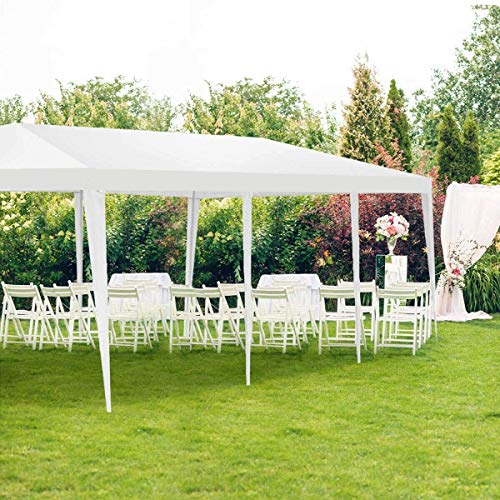Tangkula 10 x 30 Feet Outdoor Canopy Tent, Wedding Party Tent with 16 Stakes & 8 Wind Ropes, Yard Enclosed for Events, Par...