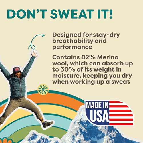 FITS Rugged Max Cushion Boot Socks, Heavy Expedition Hiking and Camping Essentials with Merino Wool Interior