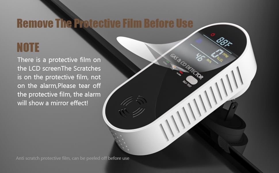 Plug in Natural Gas Detector ＆ Carbon Monoxide Detector 4 in1 CO Methane Combustible Combination Gas Detector Plug and Play for RV Home Travel