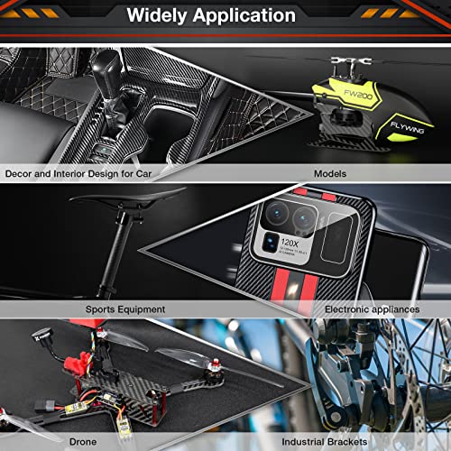 FANCYWING 100X250X1.0MM 1.5MM 2.0MM 2.5MM 3.0MM 3.5MM 4.0MM 5.0MM 6.0MM Carbon Fiber Sheet 100% 3K Carbon Fiber Laminate P...