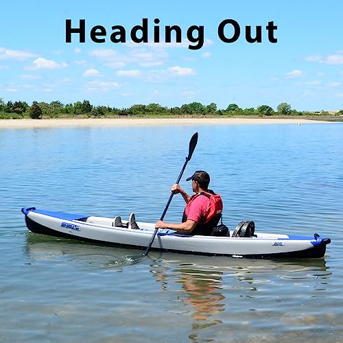Sea Eagle RazorLite Inflatable Kayak - Lightweight, Drop Stitch, High Speed Touring Kayak - Solo or Tandem - Tall Back Sea...