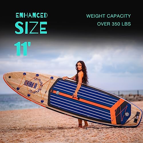 Niphean Inflatable Paddle Board, Niphean Inflatable Stand Up Paddle Board with Durable SUP Accessories, 11' and 10'6'' Sta...