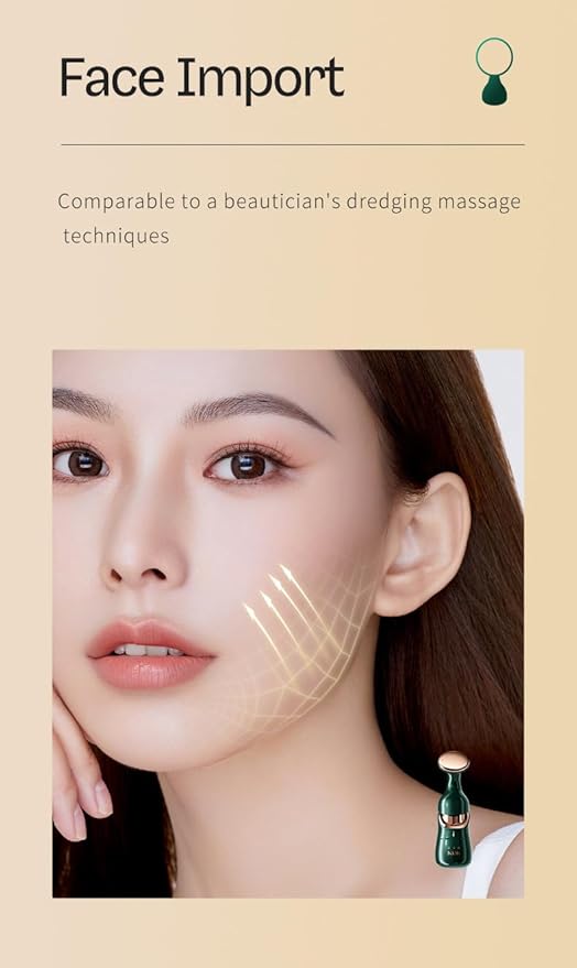 3 in 1 Face Massager - Multi Functional Vibration Massage Tool for Face, Neck & Eyes - Helps Relax Muscles - Support Skin Firmness & Daily Facial Care - Portable Beauty Device | Blackish Green