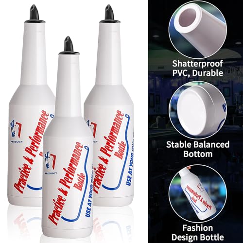 SuproBarware Flair Bottles Practice Set of 3 Bartender Practice Bottle 25oz/750ml Flair Bartending Kit Performance Trainin...