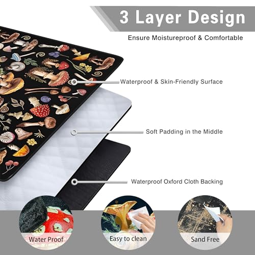 Supfitness Extra Large Picnic Blankets Waterproof Foldable (60 "x 80") Beach Blanket Waterproof Sandproof,3-Layer Thicking...