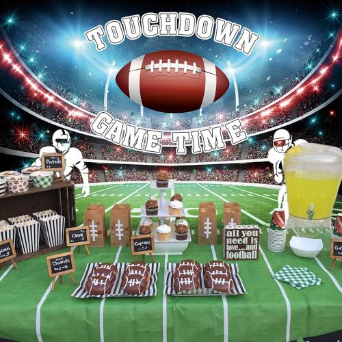 Game Time Backdrop Football Backdrop for Photography Touch Down Sport Party Background Football Party Decorations Banner P...