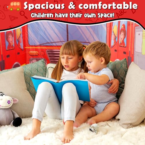 Britik Pop Up Play Tent for Kids Aged 3-5 Years Old Boys and Girls : Fire Truck Tent Playhouse Toy Play Tents for Toddlers...