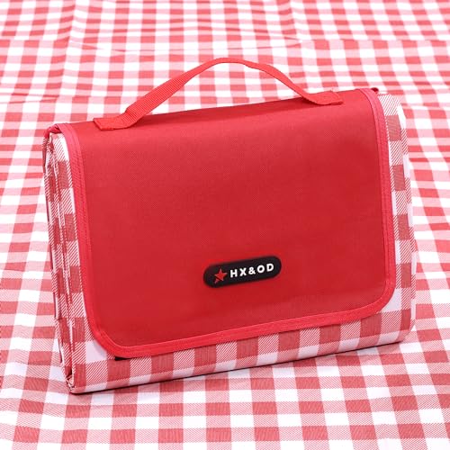 Picnic Blanket Outdoor Extra Large Picnic Mat 80"X60" Camping Blanket Beach Blanket Foldable Waterproof Sand Mat Hiking Tr...