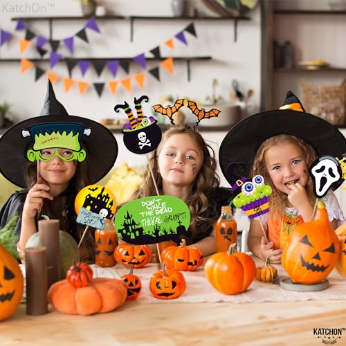 KatchOn Halloween Photo Booth Props - 56 Pack | Hocus Pocus Witch Photo Booth Props