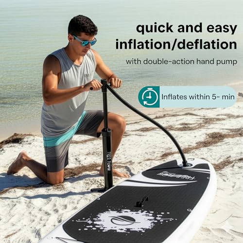 SereneLife Ultra-Light Inflatable Stand Up Paddle Board with Premium SUP Accessories - Extra Wide Stable Design with Non-S...