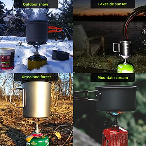 BRS -3000T Backpacking Stove Camping Portable Propane Butane Stove Mini Stove for Outdoor Travel Mountaineering Cooking (2...