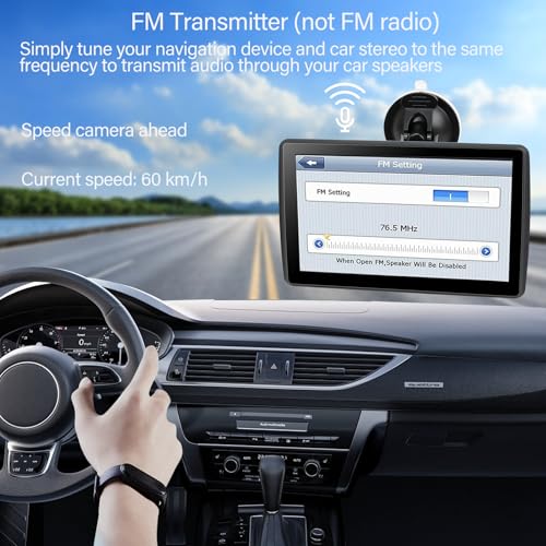 GPS Navigator for Car Truck RV, 2026 Latest Maps, 7-inch Touch Screen with Voice Guidance, Speed Limit & Red Light Camera ...