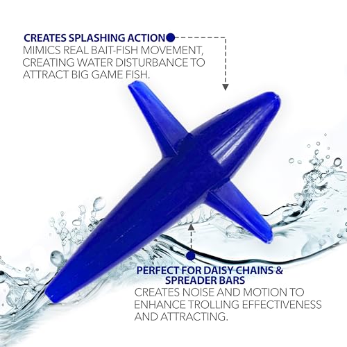 7" Blue Bird Teaser Lures, 10 Pcs Blue, for Offshore Trolling, Ideal for Mahi Mahi & Tuna Fishing