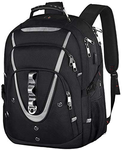 18.4 Laptop Backpack for Men, 55L-60L Extra Large Gaming Laptops Backpack with USB Charger Port, TSA Friendly Flight Appro...