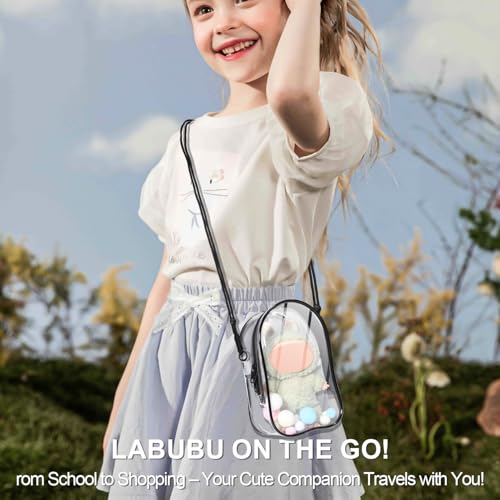 AICase Protective Case for Labubu Plush Doll,Clear Bag for Stadium Events Crossbody Doll Bag Accessories Stadium Approved ...