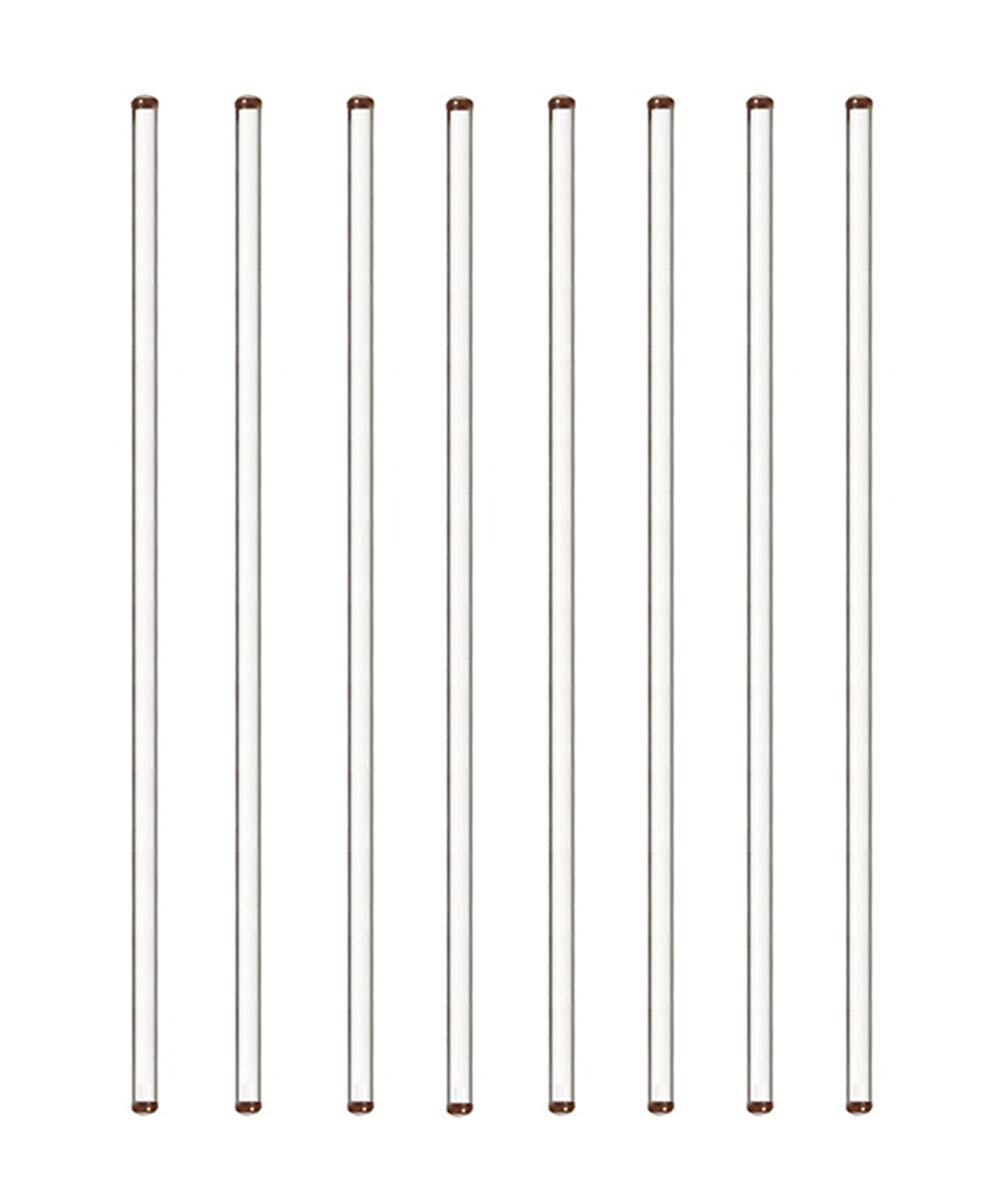 Burry Life Science Glass Stick 12" Length Stir Rod with Both Ends Round 8pcs/pk
