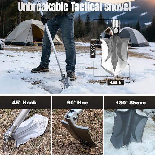 Hiking Tactical Stick, Walking Staff with 16 in 1 Outdoor Multitool Gear, All-Terrain Camping Gear for Hiking & Trekking, ...