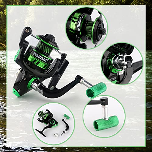 Fishing Pole Reel Combos Telescopic Fishing Rod Kit Spinning Reel Line Lure Accessories Compact Fishing Tackle Bag Lightwe...