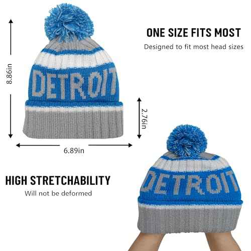 Kids Beanie Hat with Pom,Children Warm Knitted Pompom Hat,Boys Girls Beanie Cap&Winter Hat,Knitted hat Gift for Fans.