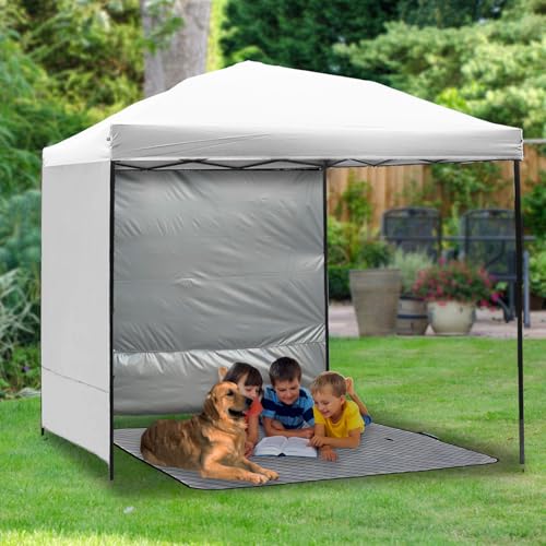 Canopy Sunwall Sidewall Gazebos Tent Waterproof for 10x10ft Pop up Canopy Straight Leg Gazebos Outdoor Instant Canopies 1 ...