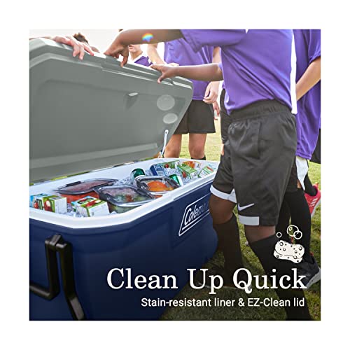 Coleman Classic Series Insulated Portable Rolling Cooler with Wheels, Leak-Resistant Outdoor Hard Cooler Keeps Ice up to 5...