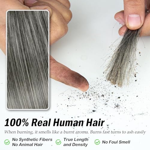 KRN Grey Deep Wave Bulk Human Braiding Hair 2 Bundles/Pack 100g Curly for Boho Braids 12A Salt And Pepper No Weft Wet and Wavy Gray 20 Inch
